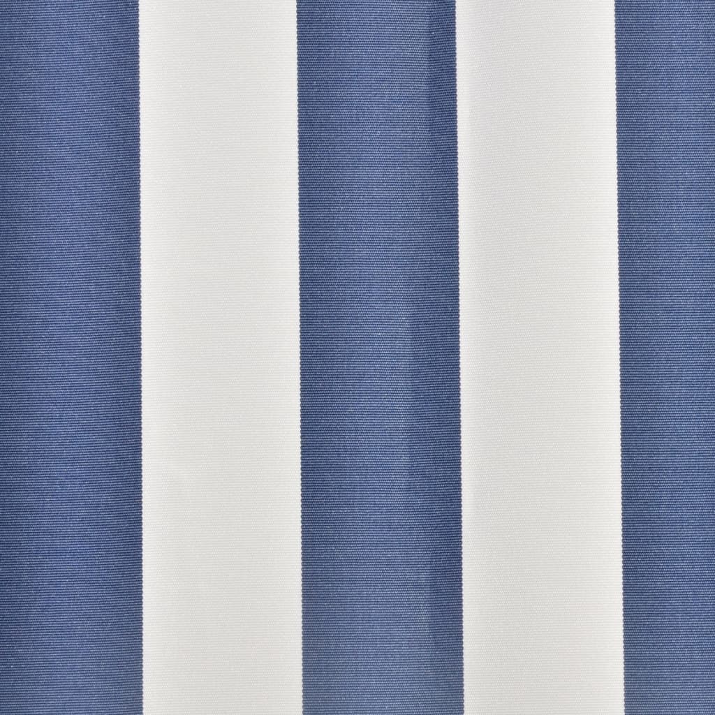 Luifeldoek 500x300 cm canvas blauw en wit