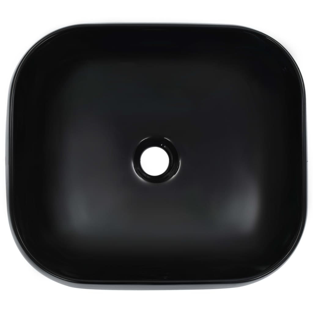 Wastafel 44,5x39,5x14,5 cm keramiek zwart