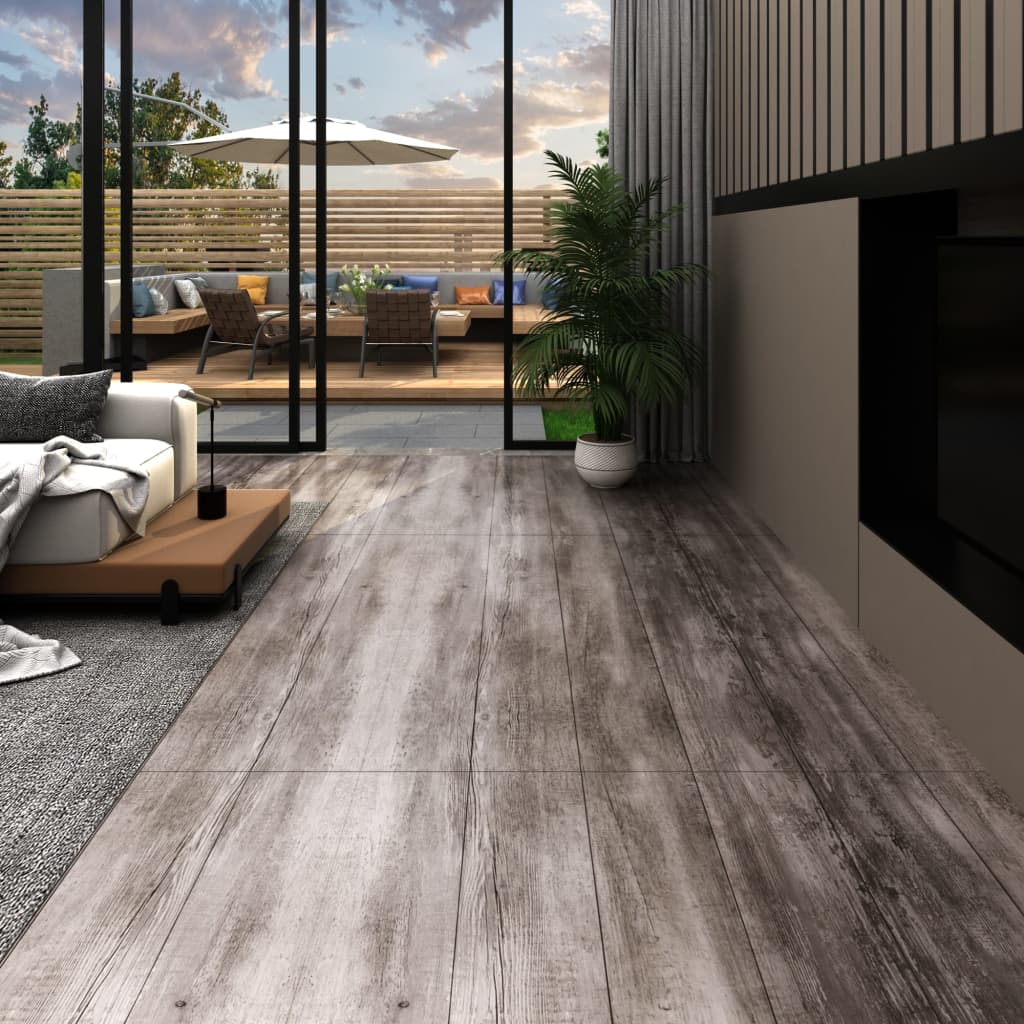 Vloerplanken zelfklevend 5,02 m² 2 mm PVC mat houtbruin