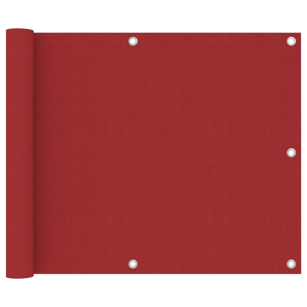 Balkonscherm 75x600 cm oxford stof rood