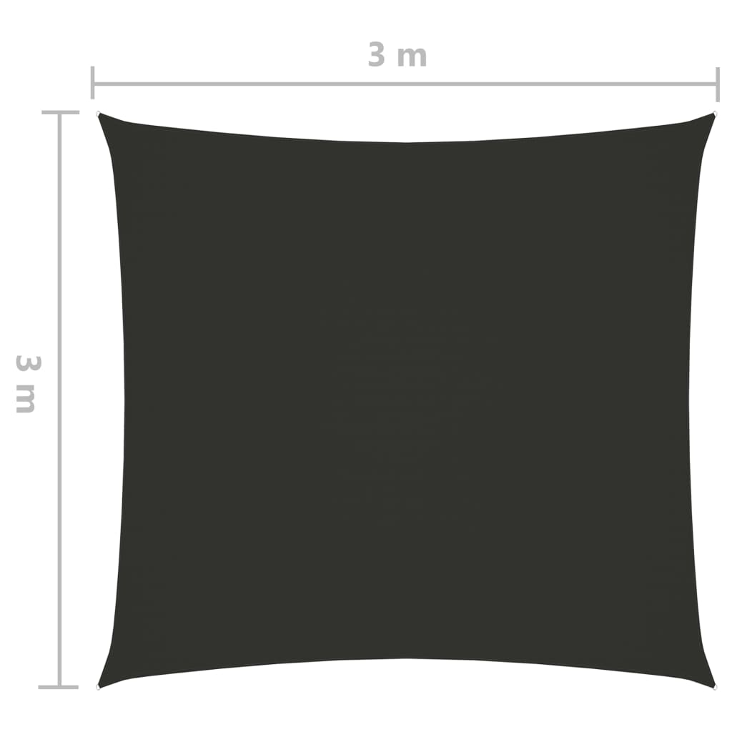 Zonnescherm vierkant 3x3 m oxford stof antracietkleurig