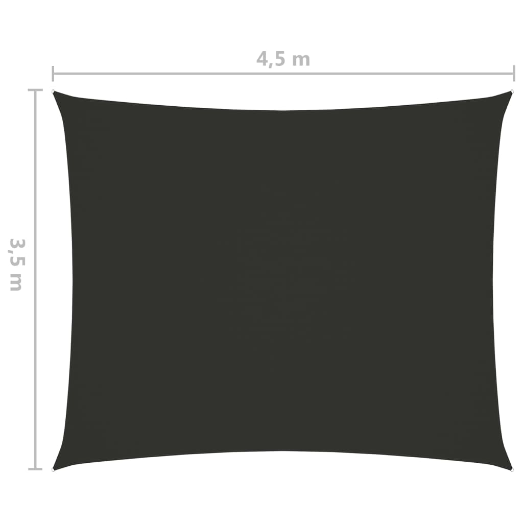 Zonnescherm rechthoekig 3,5x4,5 m oxford stof antracietkleurig