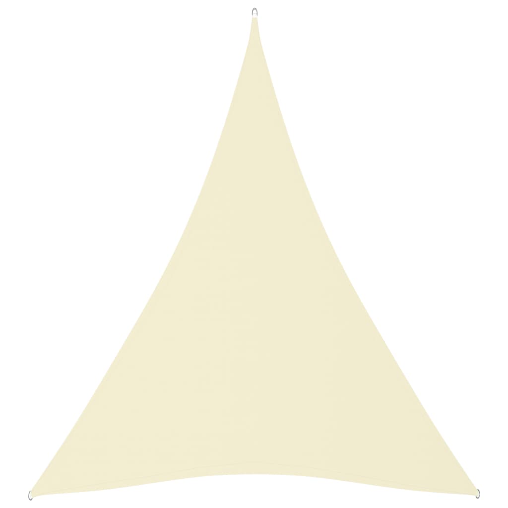 Zonnescherm driehoekig 5x6x6 m oxford stof crèmekleurig