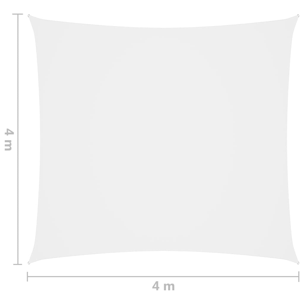 Zonnescherm vierkant 4x4 m oxford stof wit