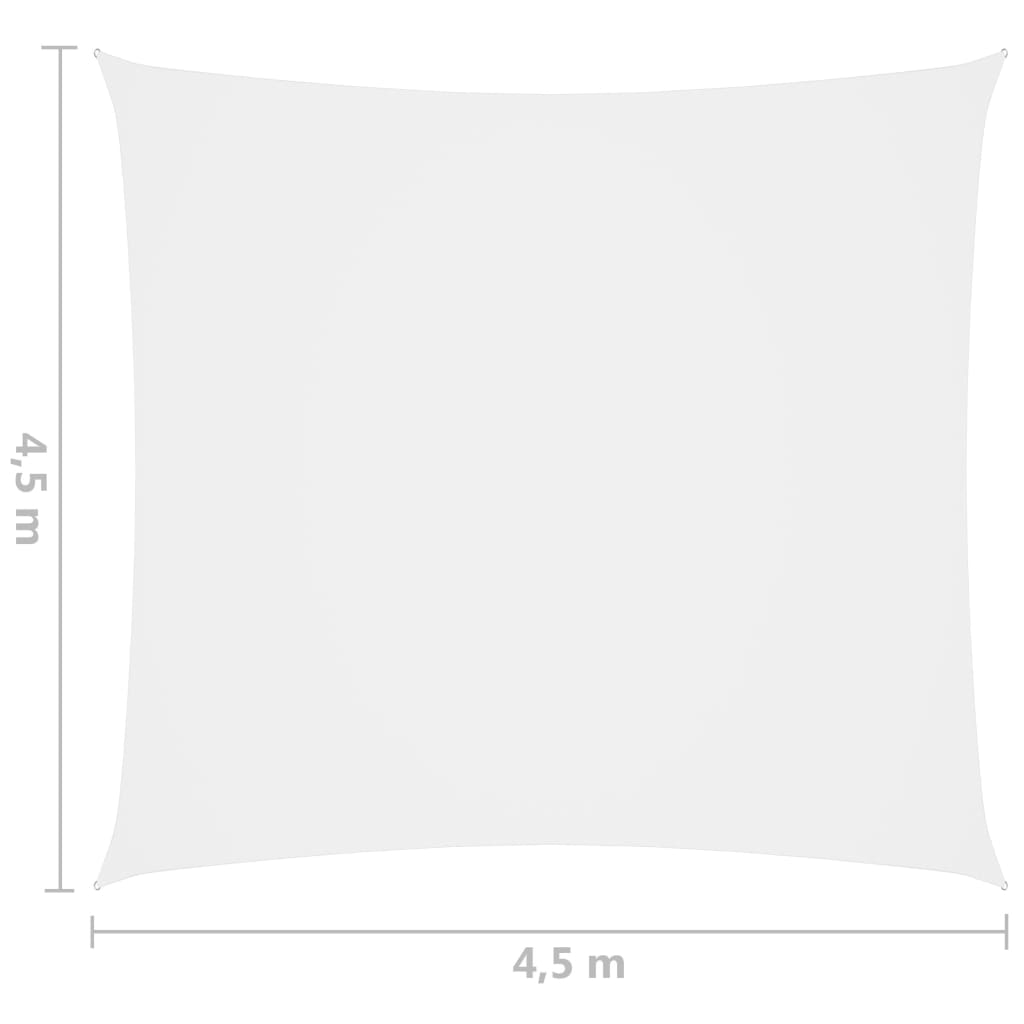 Zonnescherm vierkant 4,5x4,5 m oxford stof wit