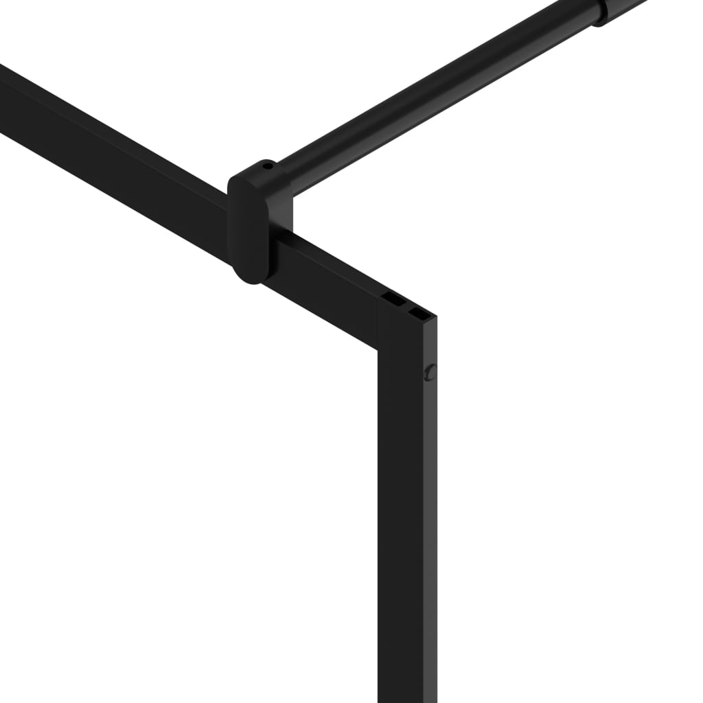 Inloopdouchewand transparant 90x195 cm ESG-glas zwart